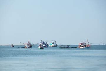boat fisher on sea