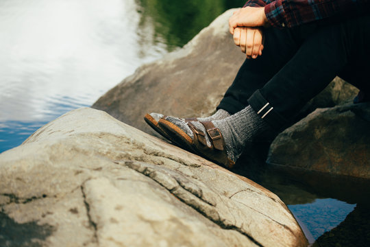 Wool Socks And Sandals