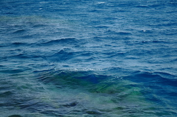 Blue sea water. Ocean surface for natural background