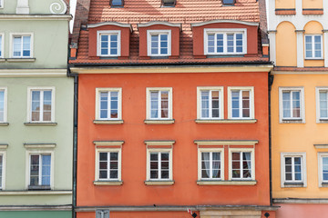 Fototapeta na wymiar colorful tenement houses