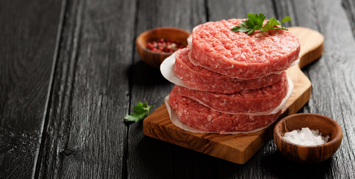 Red Raw Ground Beef Comes Out Stock Photo 1517586899