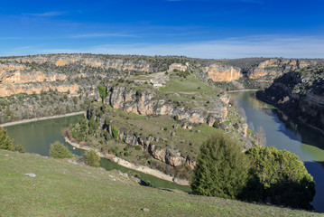 Duraton Canyon Natural Park in Segovia province, Spain