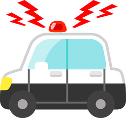 サイレンを鳴らすパトカー © logistock