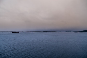 Fototapeta premium true and unchanged norwegian landscape view during winter with the real rough nordic enviornment
