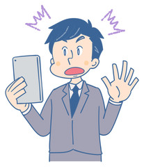 ビジネスマン スマホ