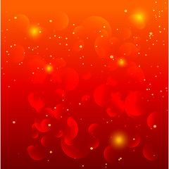 Abstract red bokeh background. Abstract gold bokeh background.