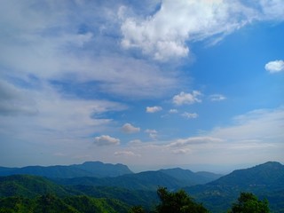 Fototapeta premium Blue sky on the mountain view