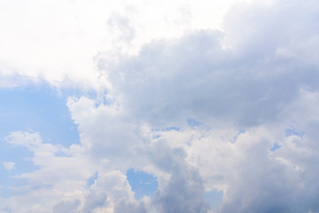 The nature of blue sky with cloud in the morning.