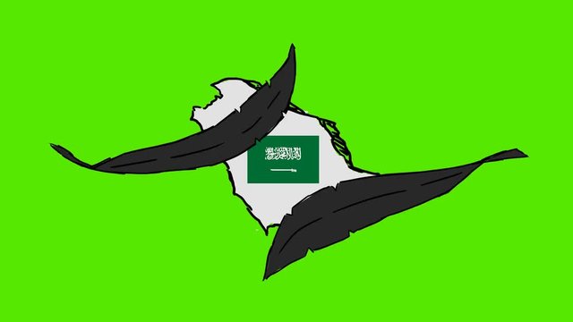 Saudi Arabia - Hand Drawn Animation - 2D Drawing