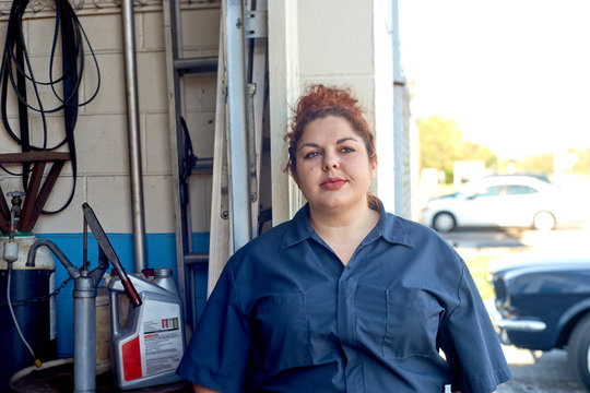 Female Mechanic Portrait in Her Shop