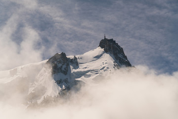 Fototapeta na wymiar Aiguille du midi Chamonix Alpes Haute-savoie Mont-blanc
