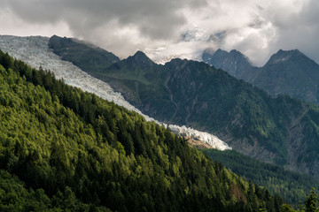 Fototapeta na wymiar Glacier des Bossons Mont Blanc Chamonix France