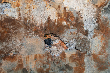 old plaster with brown tint