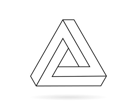 Penrose Triangle Line Icon 