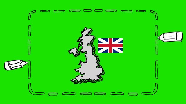 UK - Hand Drawn Animation - 2D Drawing