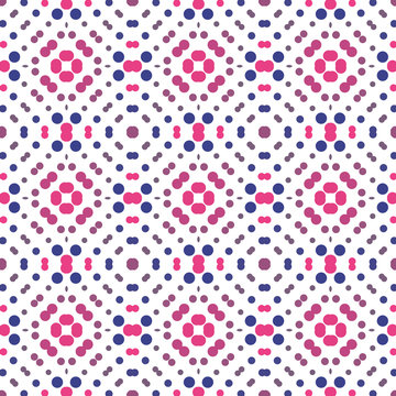 Seamless abstract pattern background with a variety of colored circles.
