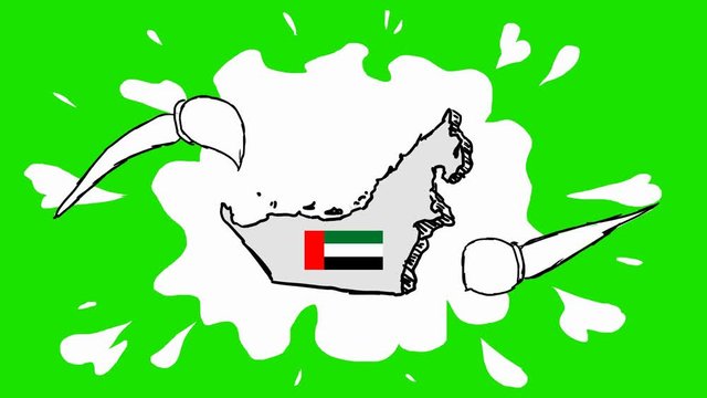 United Arab Emirates: - Hand Drawn Animation - 2D Drawing