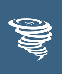 Tornado icon. Simple illustration of tornado vector icon for web.Whirlwind sign. Tornado. Hurricane. Hurricane - storm.