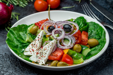 Greek salad with feta