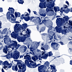 Beautiful seamless floral pattern background.