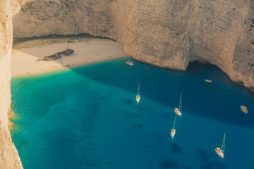Famous shipwreck on Navagio Beach, Zakynthos - Zante, Greece
