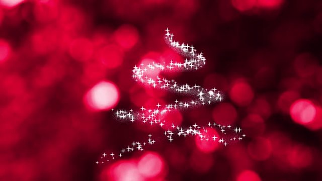 Christmas tree animation on a blurred background