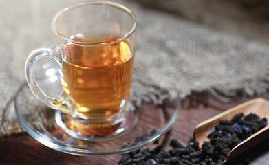 Brewed tea on a serving table