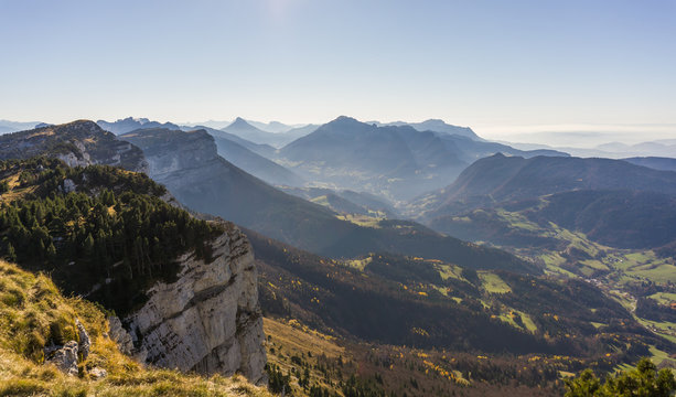 Paysage de montagne parc naturel Chartreuse Alpes France