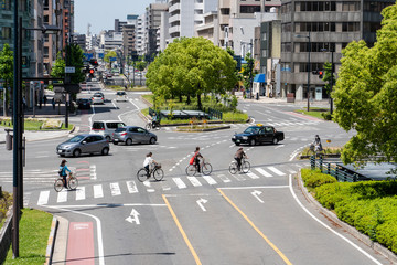 広島市の道路と自転車