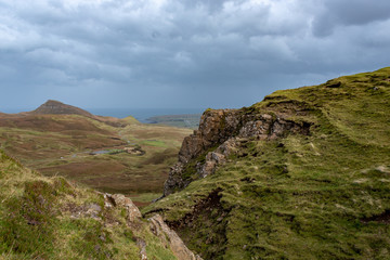 Fototapeta na wymiar Quiraing auf der Isle of Skye, Schottland