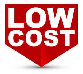 red vector banner low cost