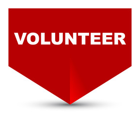 red vector banner volunteer