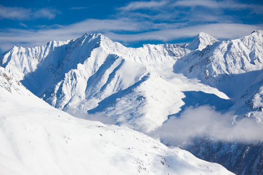 Ski resort in Alps