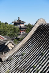 ancient Chinese rooftop in Summer Palace
