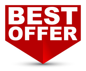 red vector banner best offer