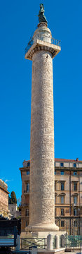Trajan's Column (Colonna Traiana) in Rome, Italy