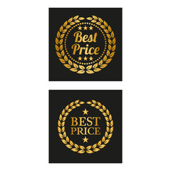 Best price label in two versions.