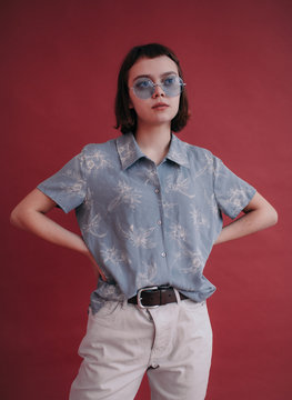 Retro style fashion portrait