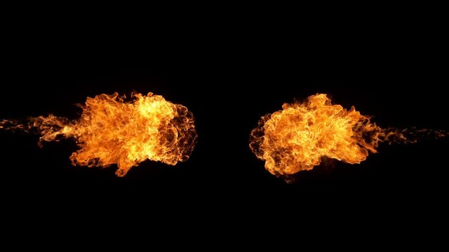 Fire flames shooting with high speed camera at 1000fps,