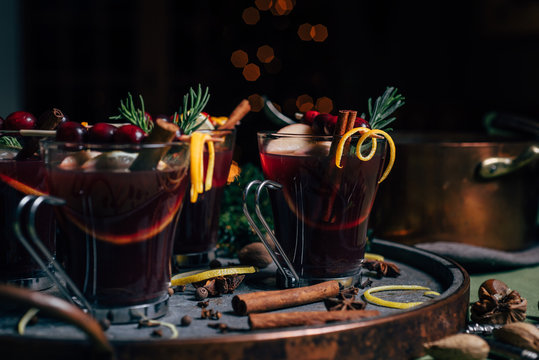 Traditional Christmas mulled wine