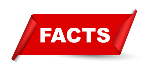 red vector banner facts