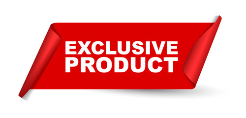 red vector banner exclusive product