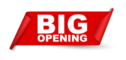 red vector banner big opening