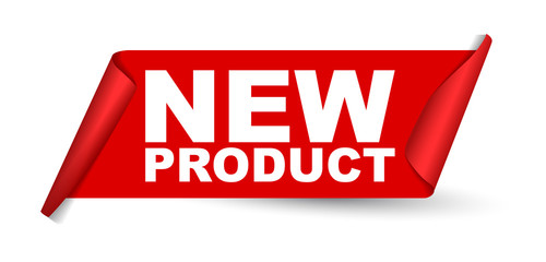 red vector banner new product