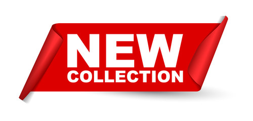 red vector banner new collection