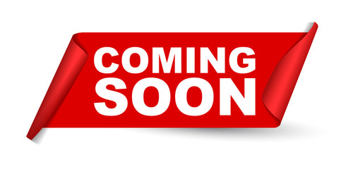 red vector banner coming soon