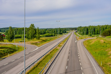 Fototapeta na wymiar Imatra - Lappeenranta Expressway, Finland