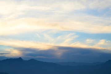 Mountain and Clouds