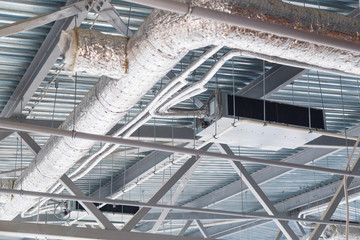 Fototapeta premium Industrial handling and conditioning suspended unit. Microclimate system