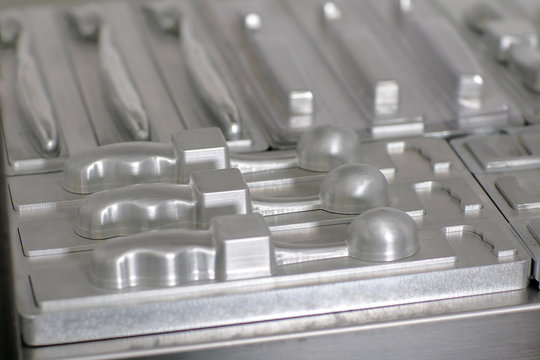  Metal mold for plastic toothbrush mold parts, images with small depth of field fabrication at the plant